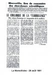 La Marseillaise - 29 août 1961 {JPEG}