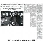 Le Provençal - 2 septembre 1961 {JPEG}